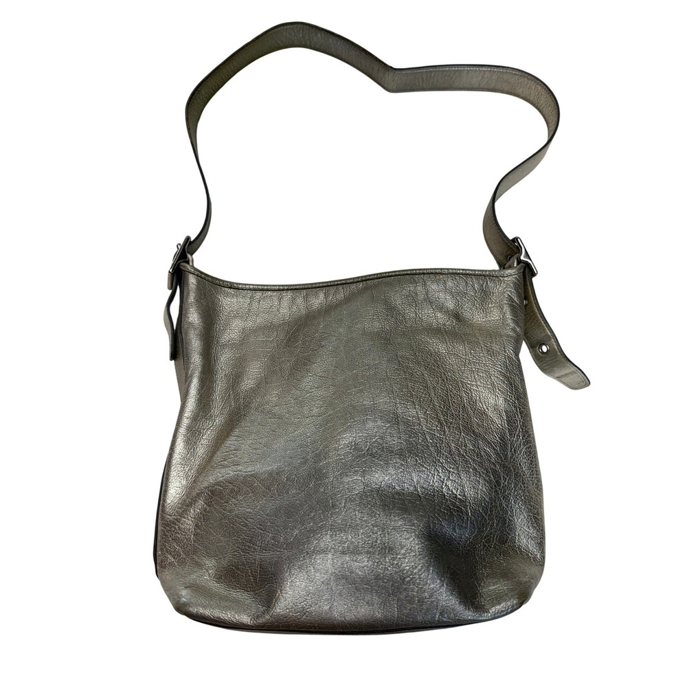 Vintage Coach Legacy Metallic Gold‎ Leather Crossbody Bag Womens Medium 19894